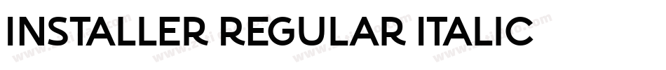 Installer Regular Italic字体转换
